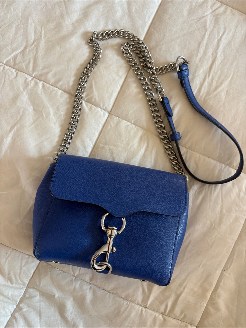 Rebecca Minkoff Cobalt Blue Leather Convertible Chain Crossbody